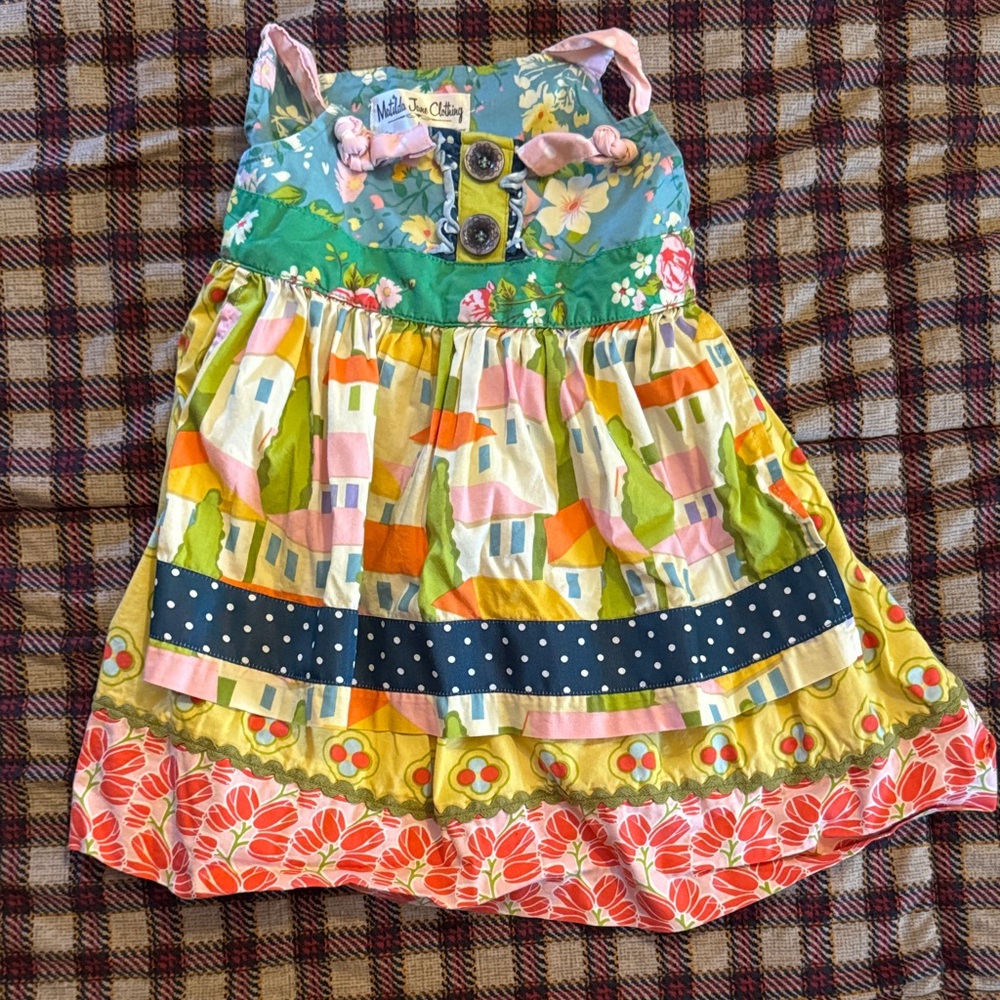 Matilda Jane Multicolor Floral and House Print Dress
